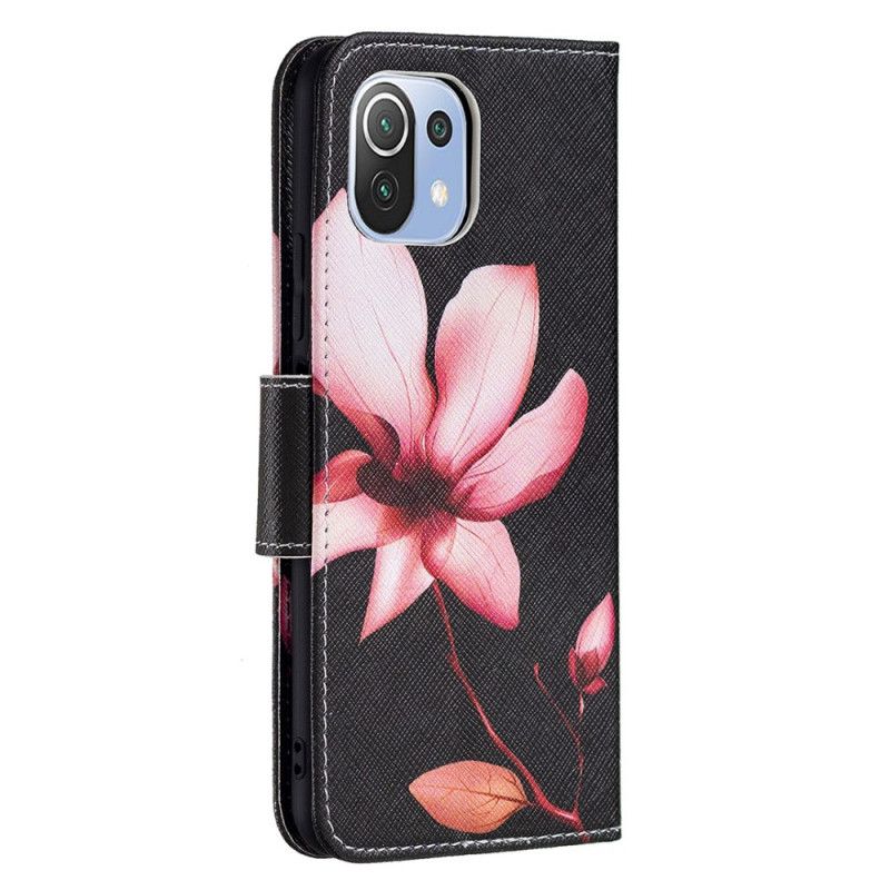 Flip Cover Xiaomi Mi 11 Lite 5G NE / Mi 11 Lite 4G / 5G Pink Blomst