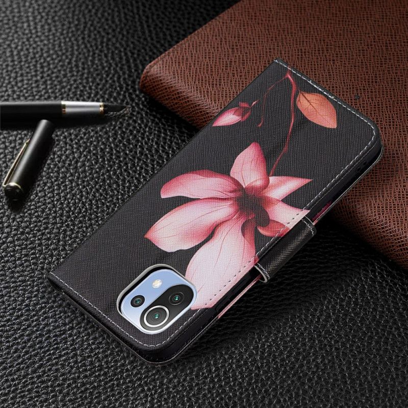 Flip Cover Xiaomi Mi 11 Lite 5G NE / Mi 11 Lite 4G / 5G Pink Blomst