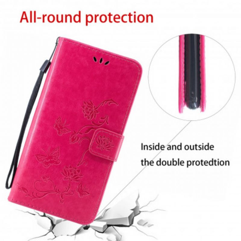 Flip Cover Xiaomi Mi 11 Lite 5G NE / Mi 11 Lite 4G / 5G Sommerfugle Og Blomster