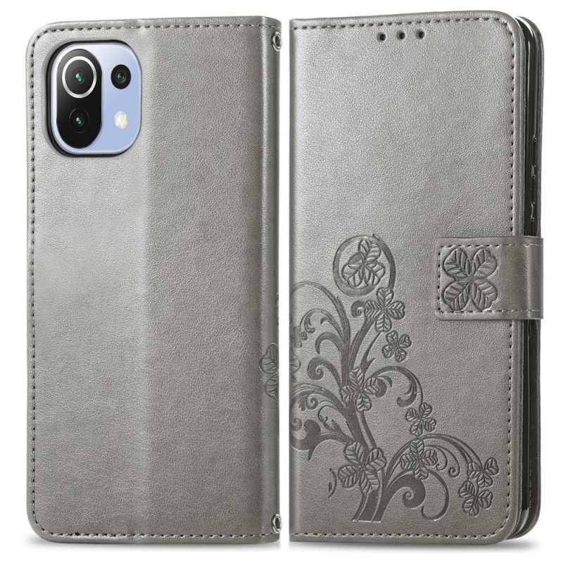 Læder Cover Xiaomi Mi 11 Lite 5G NE / Mi 11 Lite 4G / 5G Asiatiske Blomster