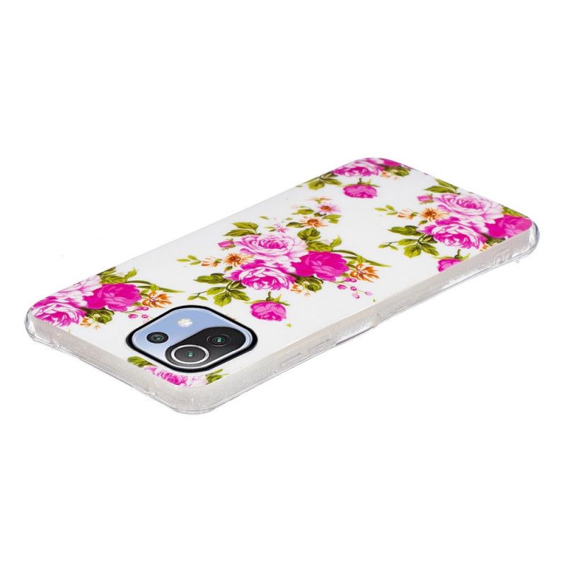 Mobilcover Xiaomi Mi 11 Lite 5G NE / Mi 11 Lite 4G / 5G Neon Frihedsblomster