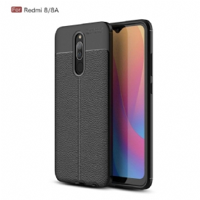 Cover Xiaomi Redmi 8A Dobbelt Linje Litchi Lædereffekt