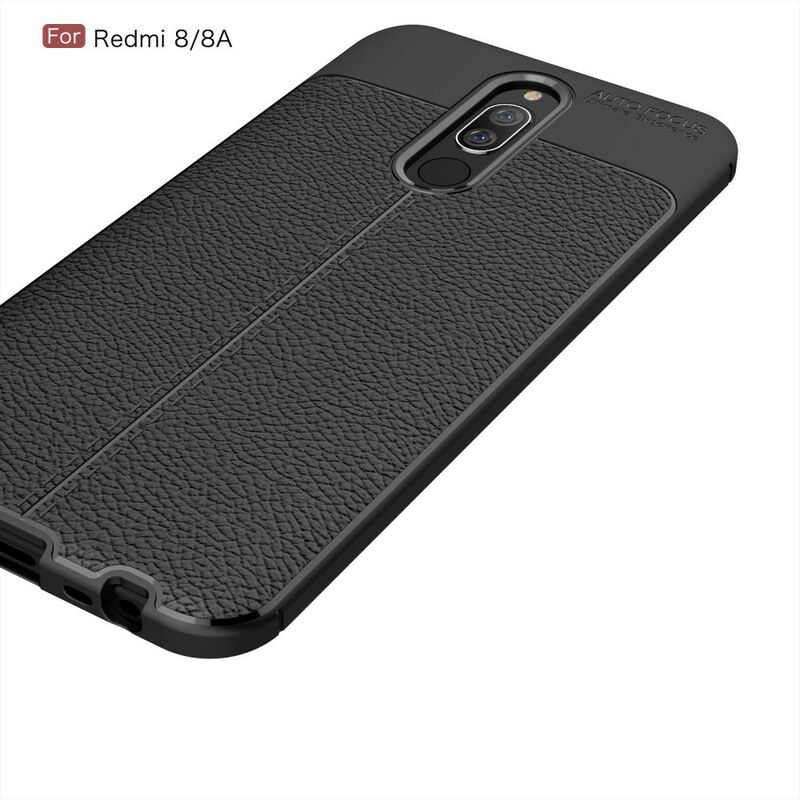 Cover Xiaomi Redmi 8A Dobbelt Linje Litchi Lædereffekt