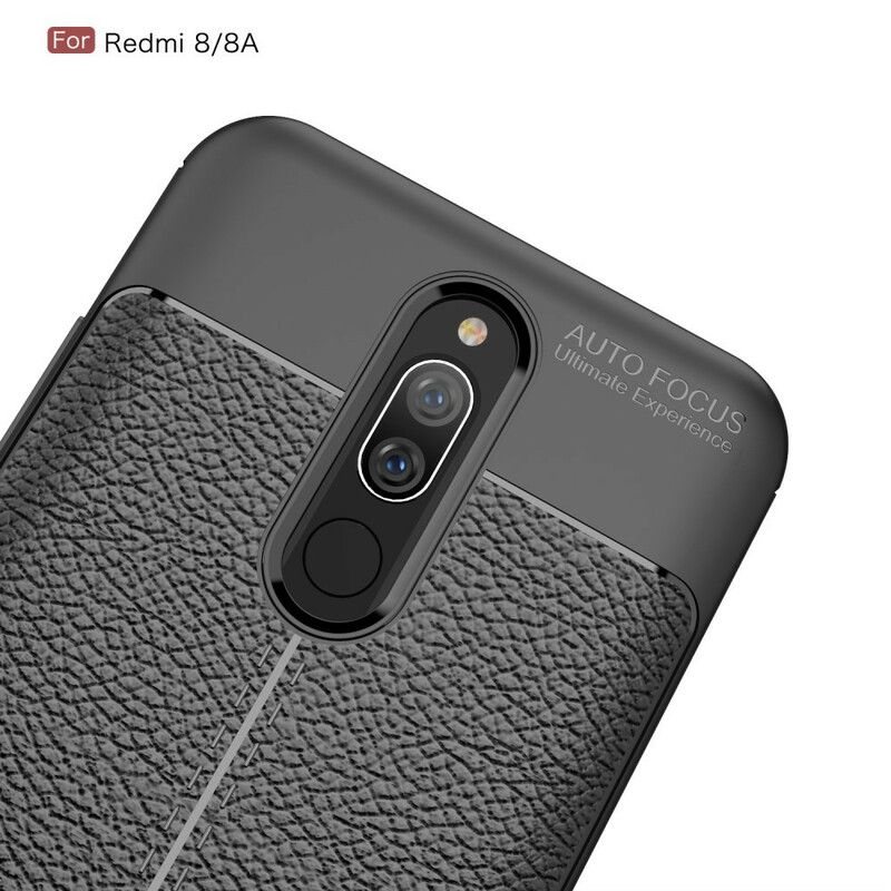 Cover Xiaomi Redmi 8A Dobbelt Linje Litchi Lædereffekt