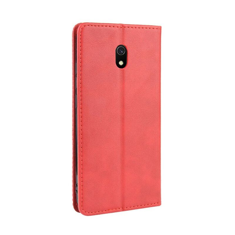 Cover Xiaomi Redmi 8A Flip Cover Vintage Stiliseret Lædereffekt