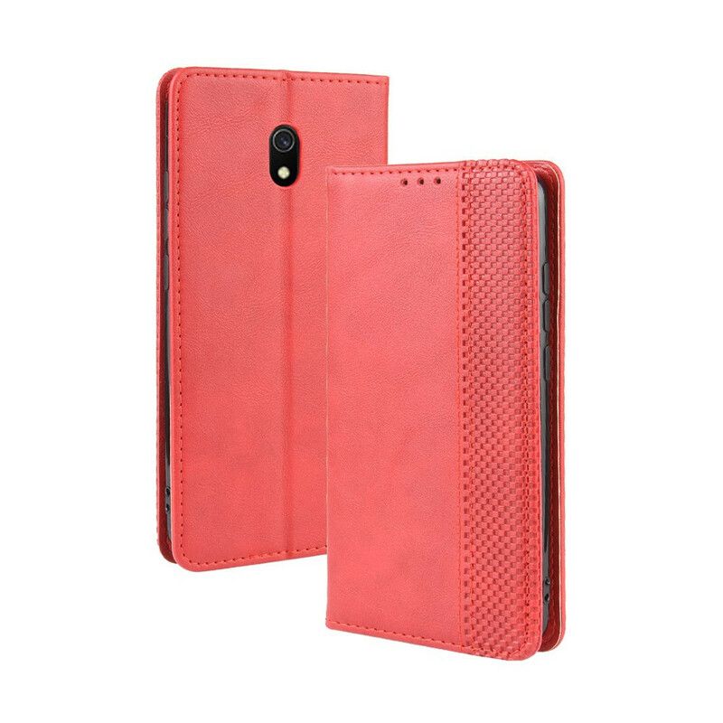 Cover Xiaomi Redmi 8A Flip Cover Vintage Stiliseret Lædereffekt