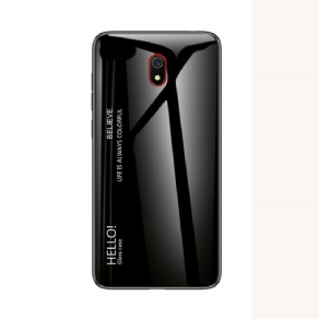 Cover Xiaomi Redmi 8A Hej Hærdet Glas