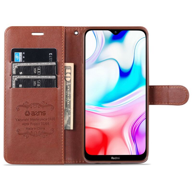 Læder Cover Xiaomi Redmi 8A Azns Kunstlæder