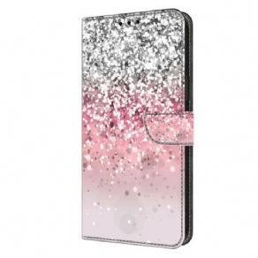 Læder Cover Google Pixel 9 Pro Xl Telefon Etui Gradient Glitter