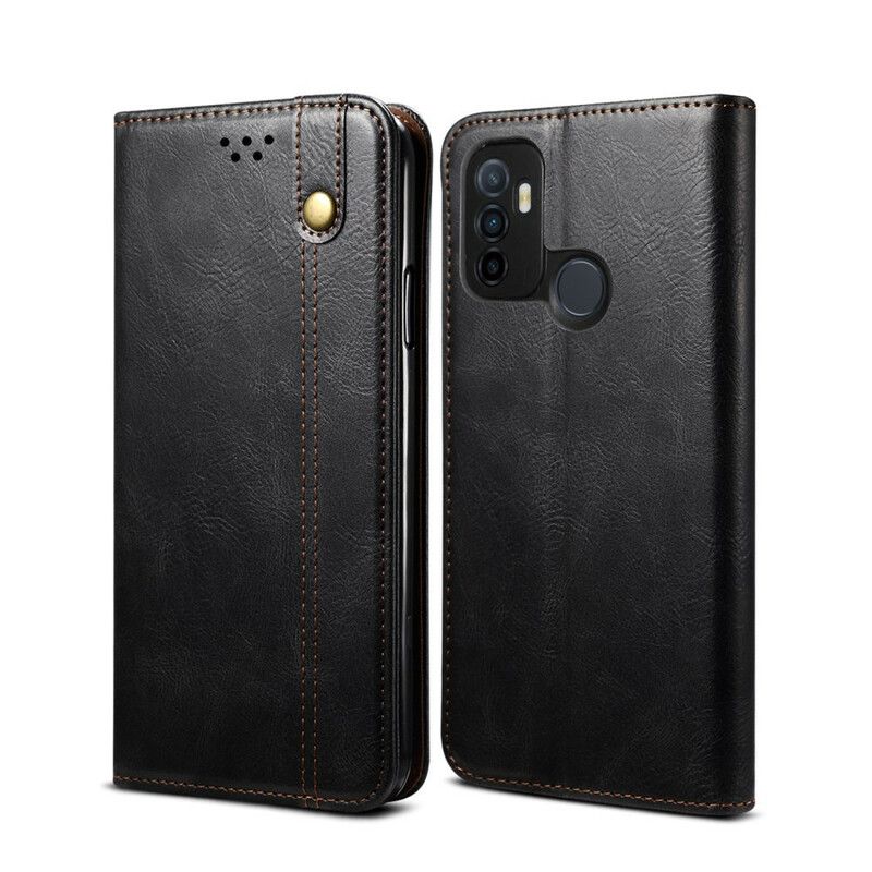 Cover Oppo A53 / A53s Flip Cover Vokset Kunstlæder