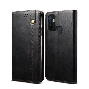 Cover Oppo A53 / A53s Flip Cover Vokset Kunstlæder