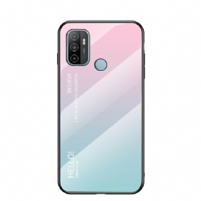 Mobilcover Oppo A53 / A53s Hej Hærdet Glas