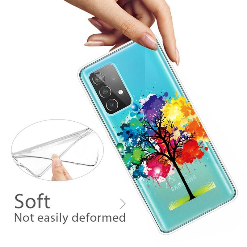 Cover Samsung Galaxy A72 4G / 5G Akvareltræ Transparent