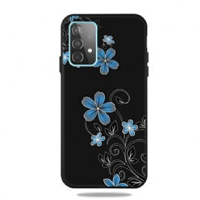 Cover Samsung Galaxy A72 4G / 5G Blå Blomster