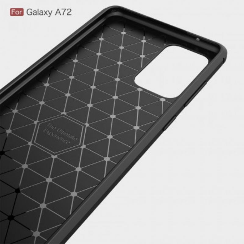 Cover Samsung Galaxy A72 4G / 5G Børstet Kulfiber