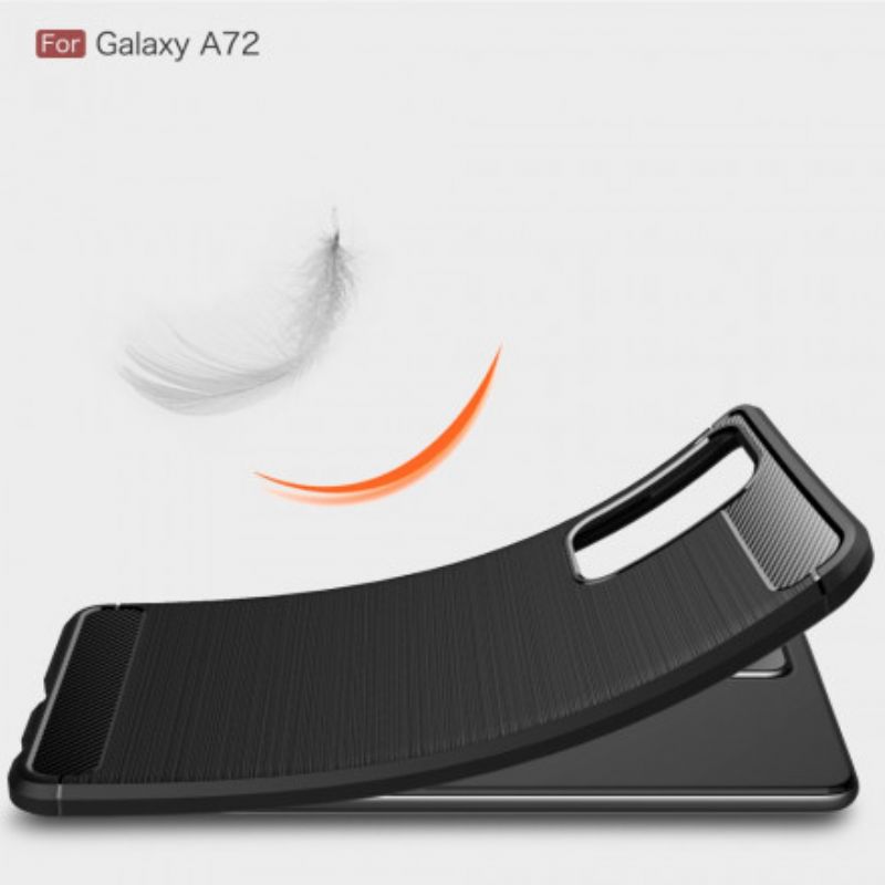 Cover Samsung Galaxy A72 4G / 5G Børstet Kulfiber