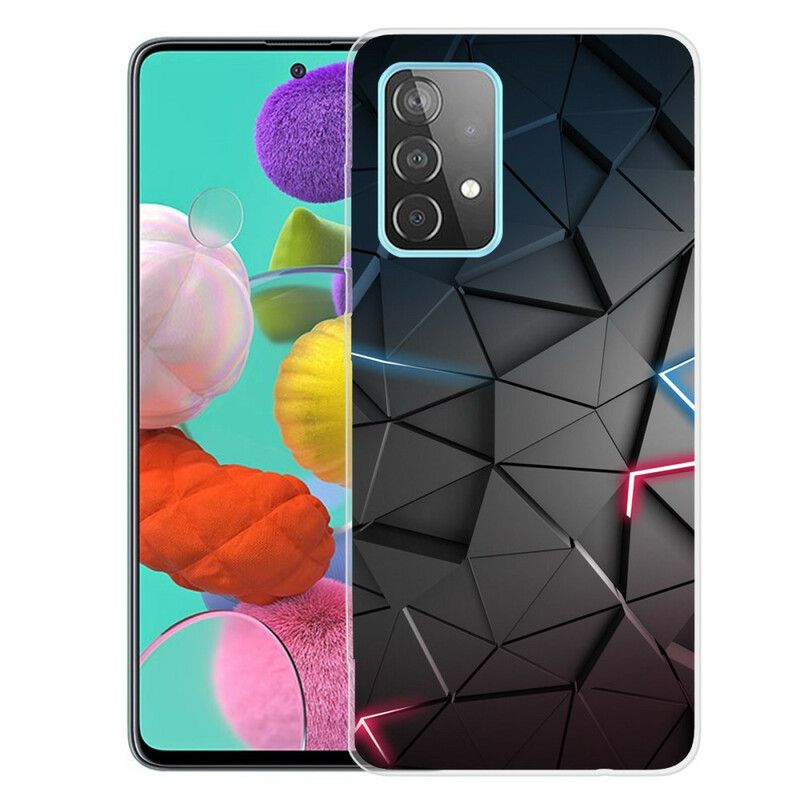 Cover Samsung Galaxy A72 4G / 5G Fleksibel Geometri