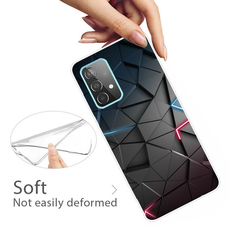 Cover Samsung Galaxy A72 4G / 5G Fleksibel Geometri