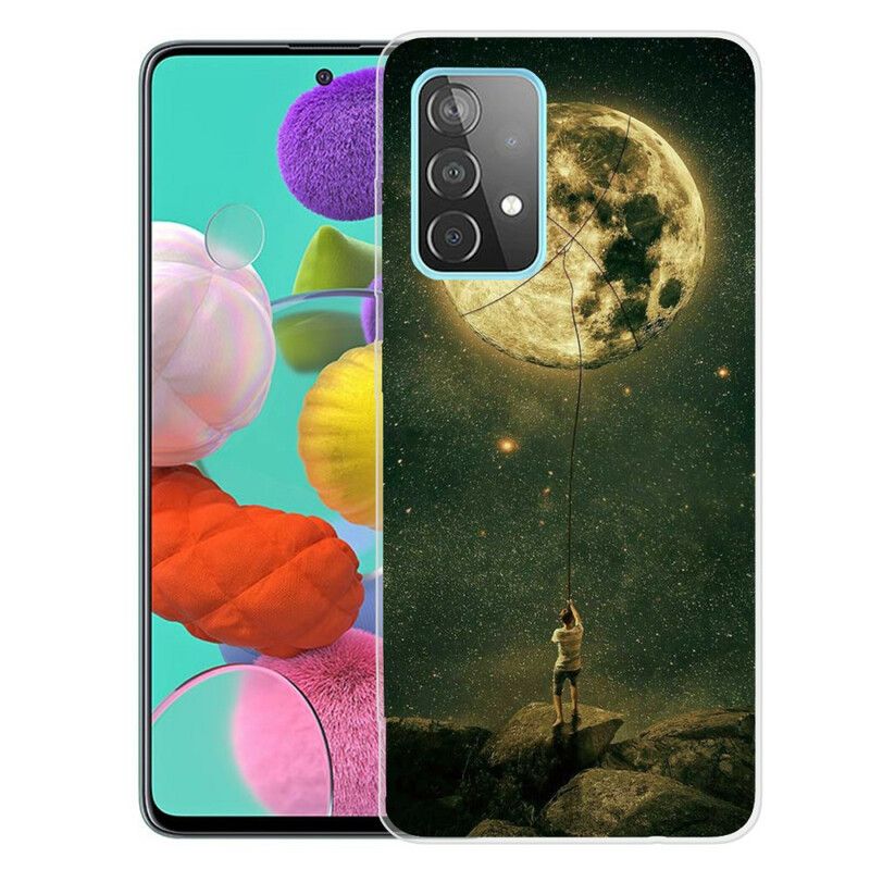 Cover Samsung Galaxy A72 4G / 5G Fleksibel Månemand