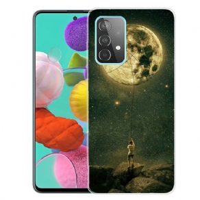 Cover Samsung Galaxy A72 4G / 5G Fleksibel Månemand