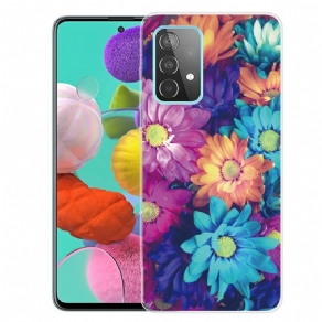 Cover Samsung Galaxy A72 4G / 5G Fleksible Blomster