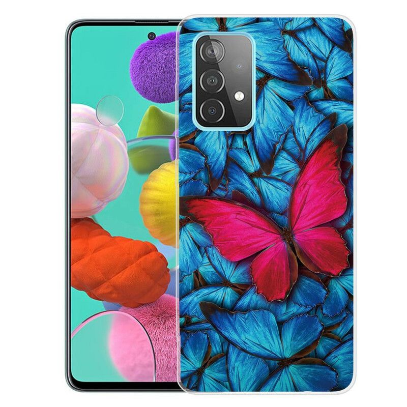 Cover Samsung Galaxy A72 4G / 5G Fleksible Sommerfugle