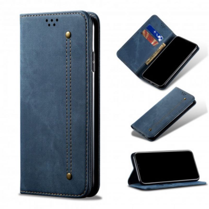 Cover Samsung Galaxy A72 4G / 5G Flip Cover Denimstof