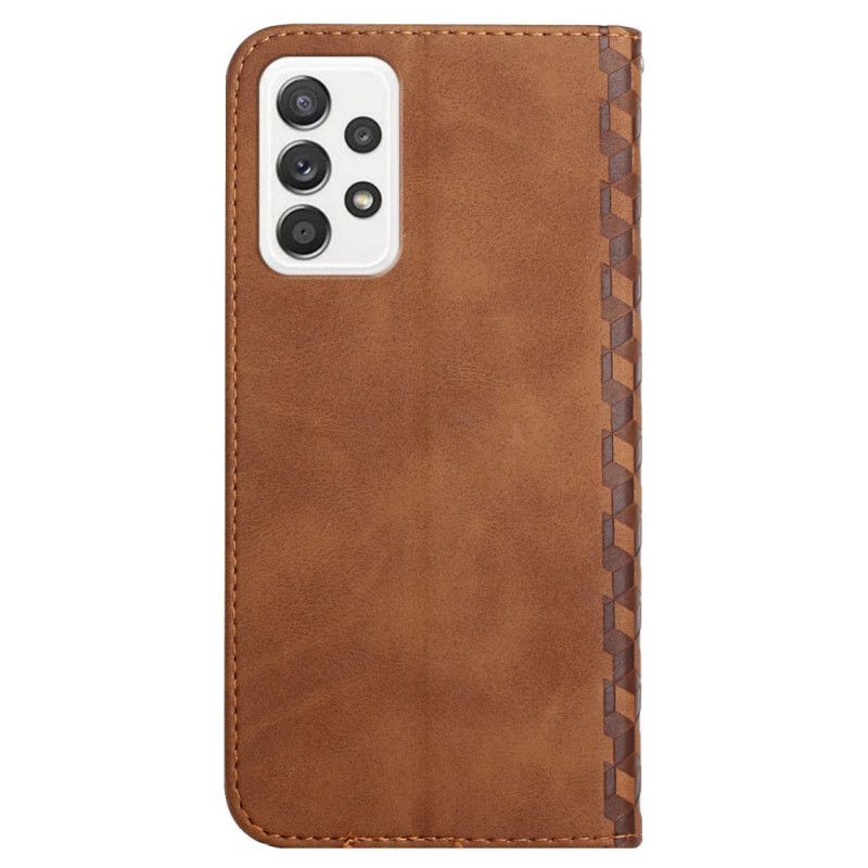 Cover Samsung Galaxy A72 4G / 5G Flip Cover Geo Lædereffekt