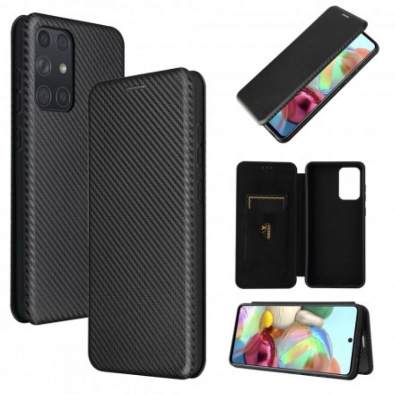 Cover Samsung Galaxy A72 4G / 5G Flip Cover Kulfiber