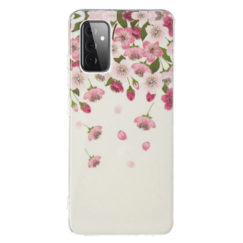 Cover Samsung Galaxy A72 4G / 5G Fluorescerende Blomster