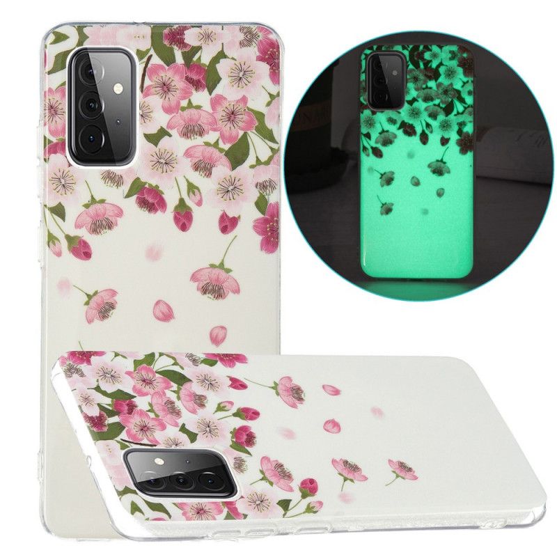 Cover Samsung Galaxy A72 4G / 5G Fluorescerende Blomster