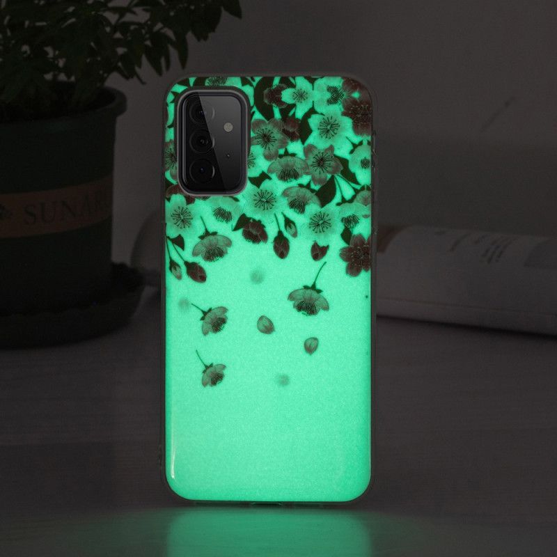 Cover Samsung Galaxy A72 4G / 5G Fluorescerende Blomster