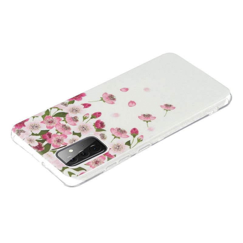 Cover Samsung Galaxy A72 4G / 5G Fluorescerende Blomster