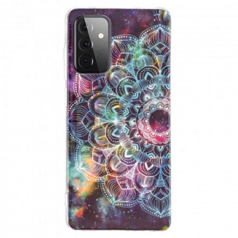 Cover Samsung Galaxy A72 4G / 5G Fluorescerende Farverig Mandala