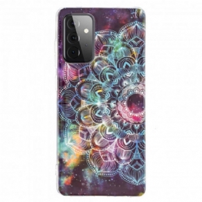 Cover Samsung Galaxy A72 4G / 5G Fluorescerende Farverig Mandala