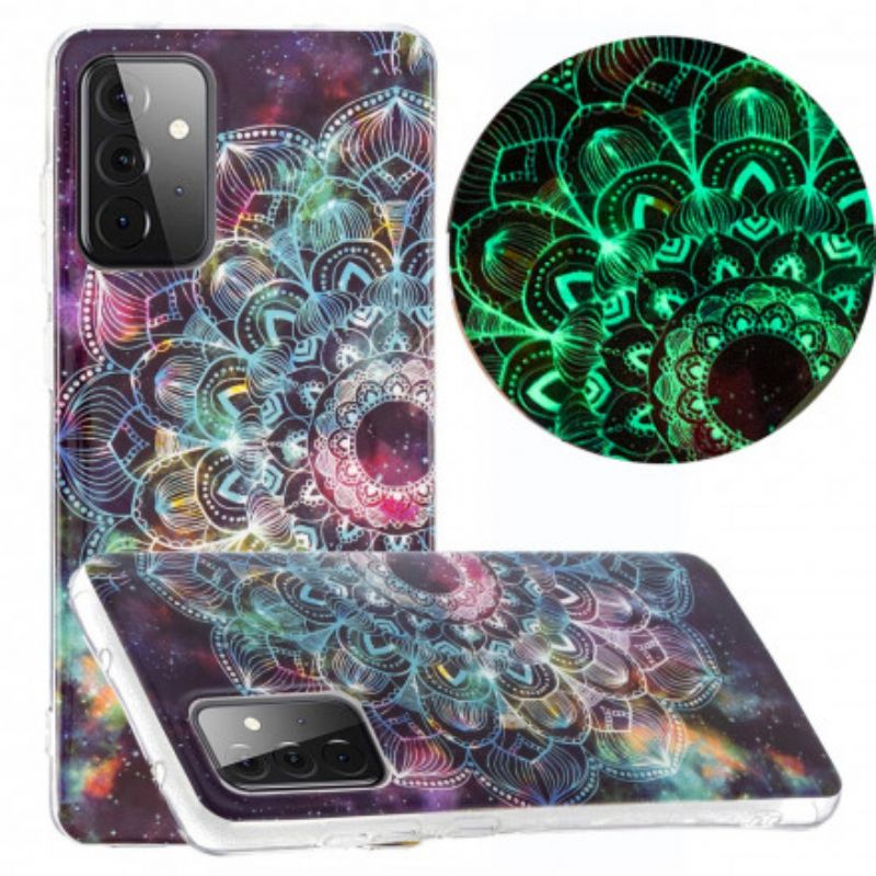 Cover Samsung Galaxy A72 4G / 5G Fluorescerende Farverig Mandala