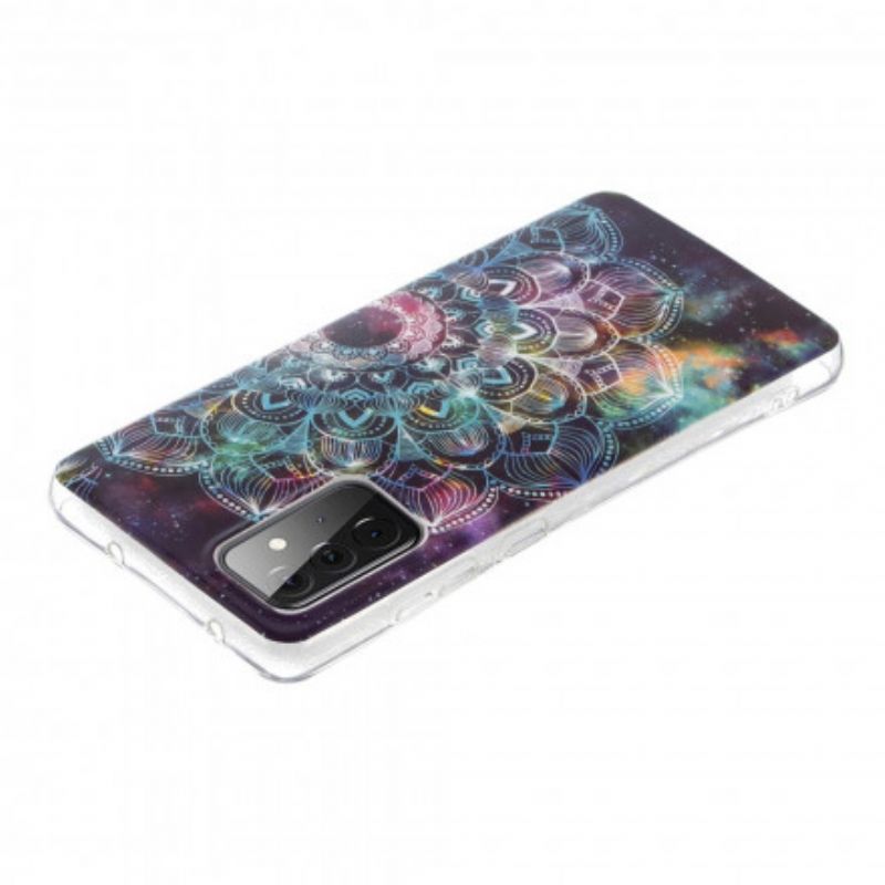 Cover Samsung Galaxy A72 4G / 5G Fluorescerende Farverig Mandala