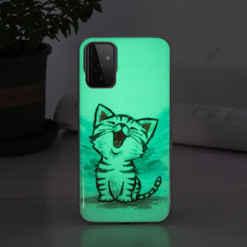 Cover Samsung Galaxy A72 4G / 5G Fluorescerende Kat