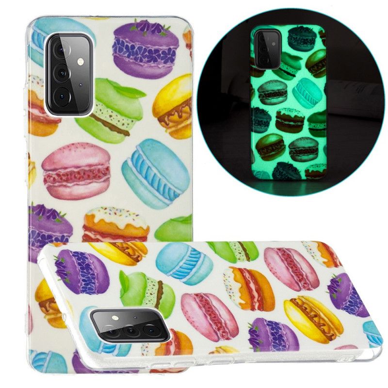 Cover Samsung Galaxy A72 4G / 5G Fluorescerende Makroner