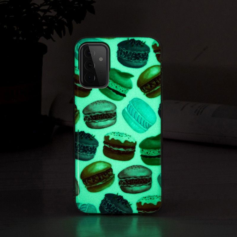 Cover Samsung Galaxy A72 4G / 5G Fluorescerende Makroner