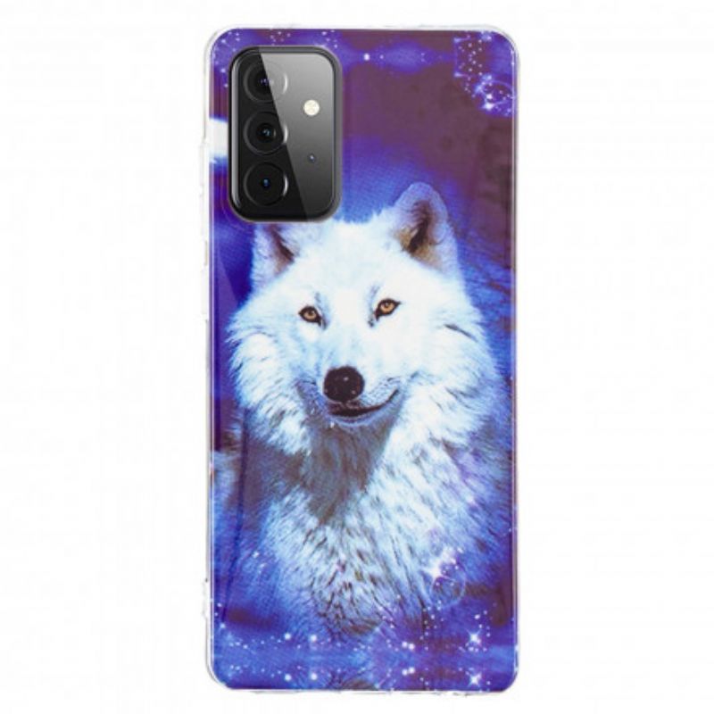 Cover Samsung Galaxy A72 4G / 5G Fluorescerende Wolf Series