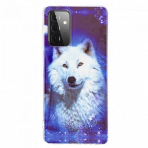 Cover Samsung Galaxy A72 4G / 5G Fluorescerende Wolf Series