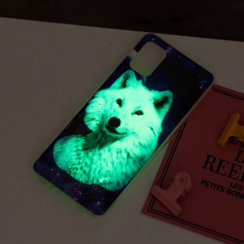 Cover Samsung Galaxy A72 4G / 5G Fluorescerende Wolf Series