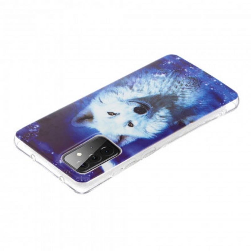 Cover Samsung Galaxy A72 4G / 5G Fluorescerende Wolf Series