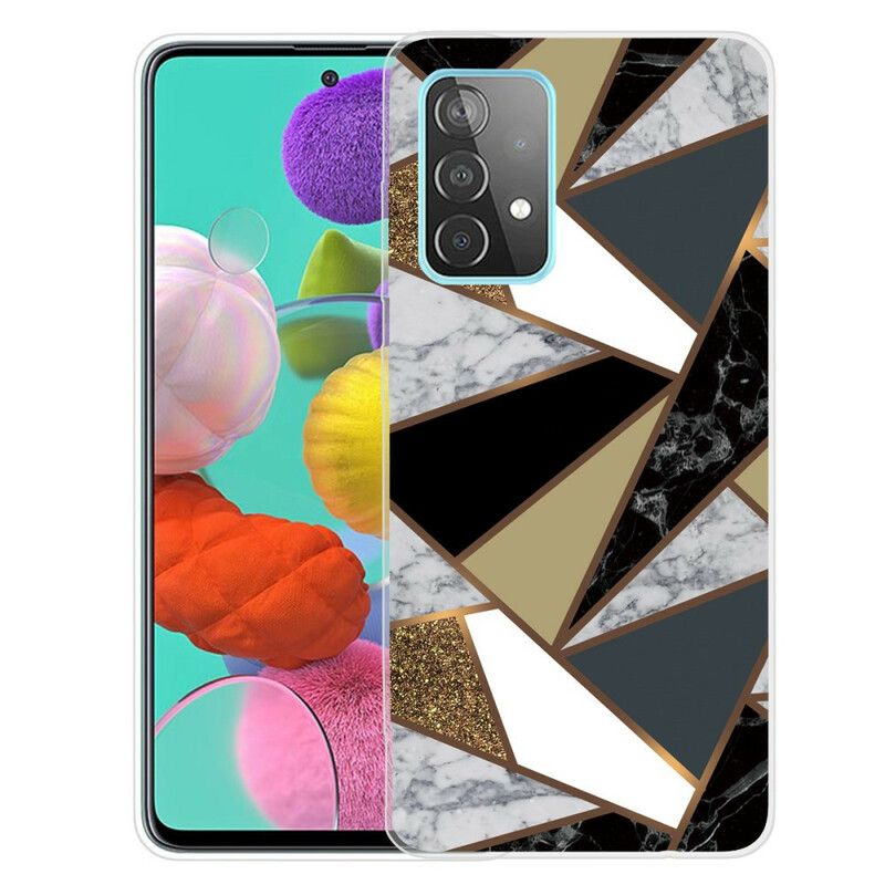 Cover Samsung Galaxy A72 4G / 5G Geometrisk Marmor