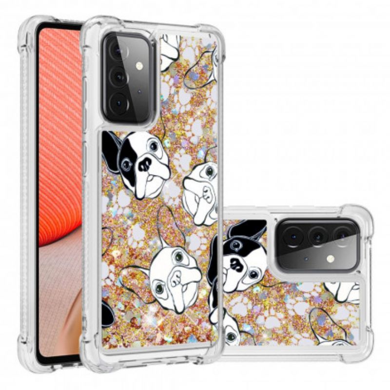 Cover Samsung Galaxy A72 4G / 5G Hr Glitter Dog