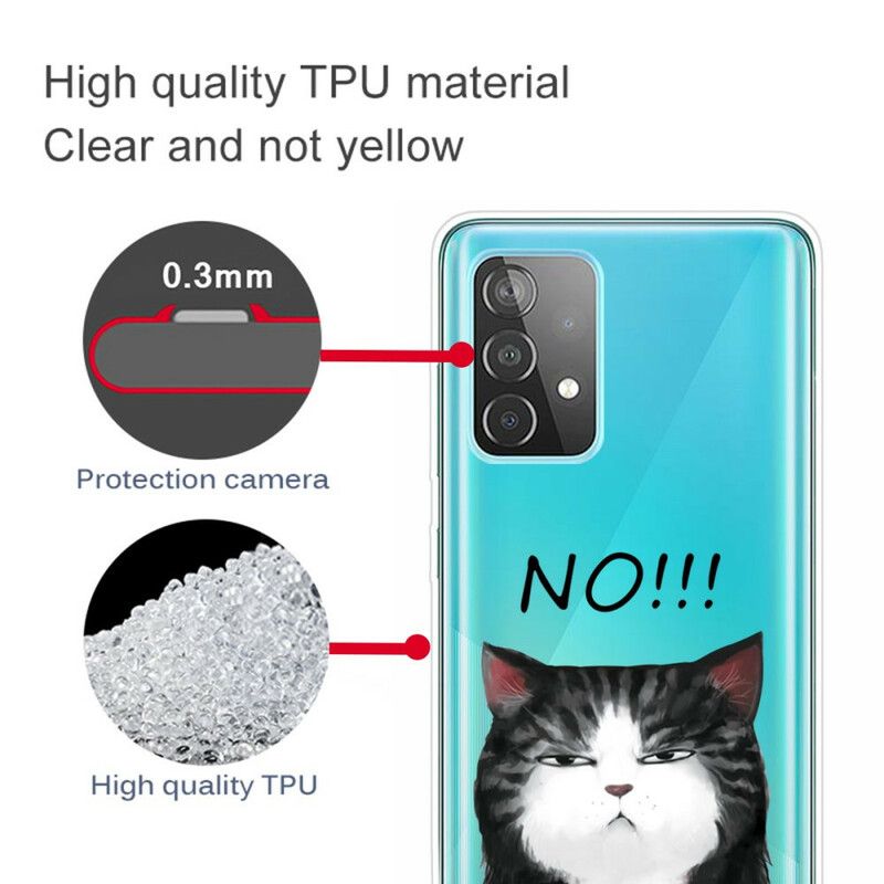 Cover Samsung Galaxy A72 4G / 5G Katten Der Siger Nej