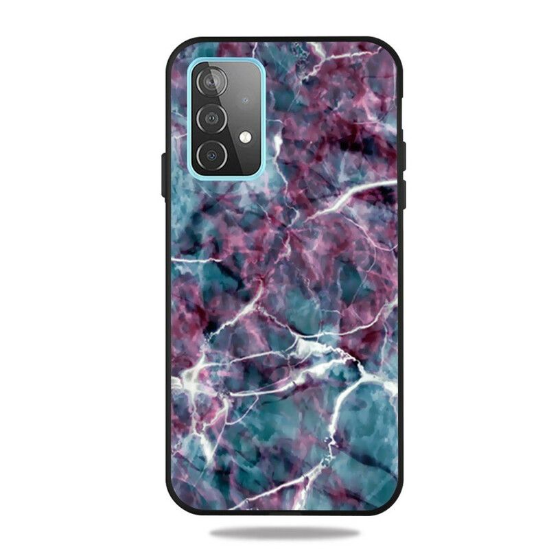 Cover Samsung Galaxy A72 4G / 5G Lilla Marmor