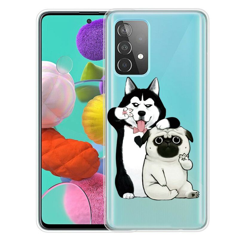 Cover Samsung Galaxy A72 4G / 5G Sjove Hunde