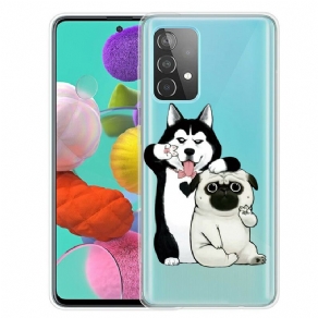 Cover Samsung Galaxy A72 4G / 5G Sjove Hunde